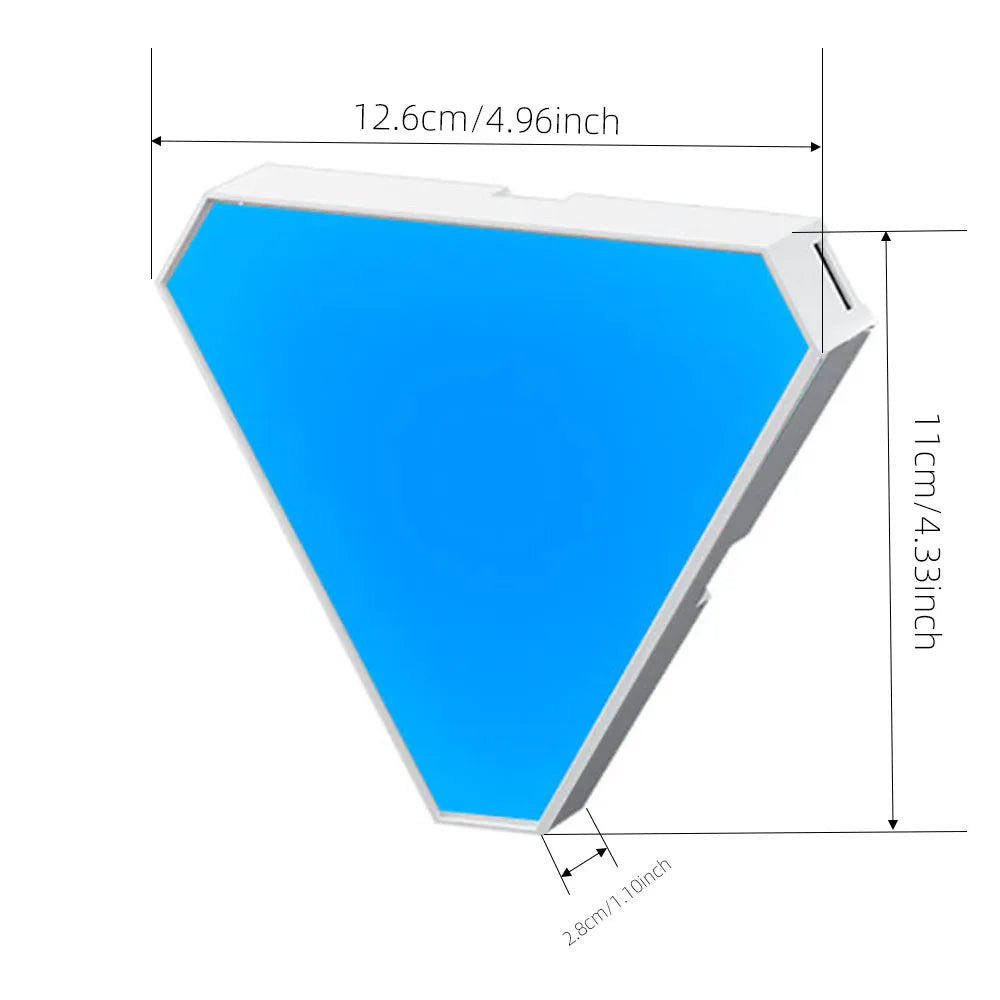 RGB Triangular Quantum LED Wall Lamp