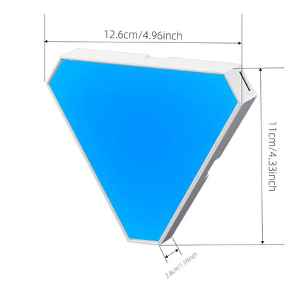 RGB Triangular Quantum LED Wall Lamp