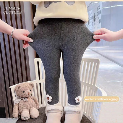Girls Plush Autumn Winter Leggings