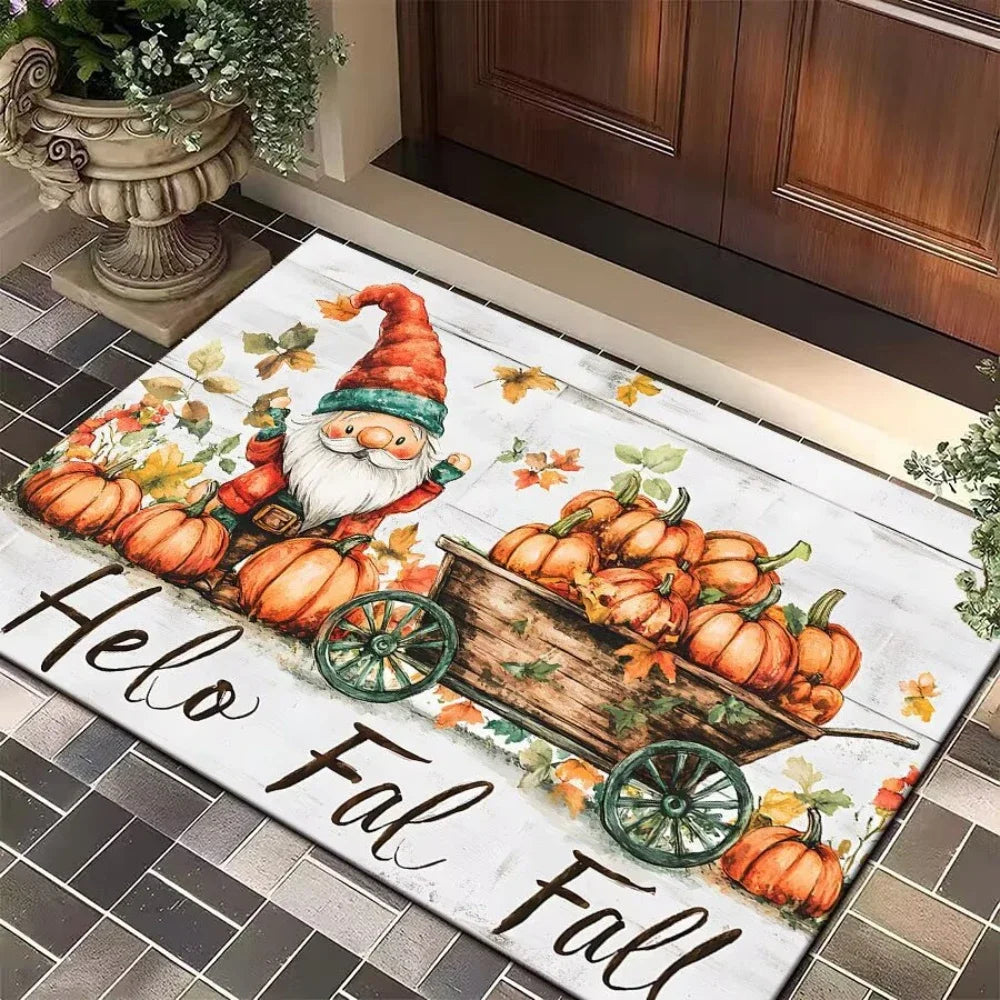 Christmas Doormat – Santa Claus, Snowman, Elf Non-Slip Entrance Rug for Holiday Home Décor