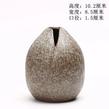 Japanese-Style Terracotta Flower Vase