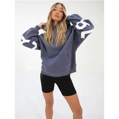 Women’s Printed Loose Hoodie