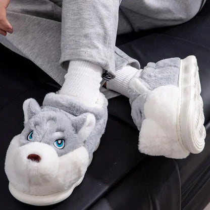 Cartoon Dog Cotton Slippers