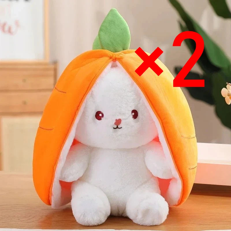 25cm Cute Strawberry & Carrot Rabbit Plush Toy