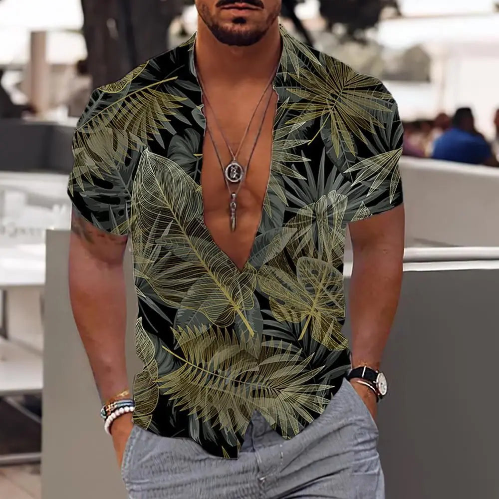 Men’s 3D Printed Coconut Hawaiian Shirt