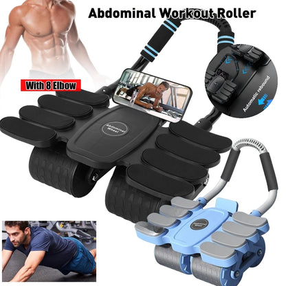 Abdominal Roller with 8 Elbow Supports