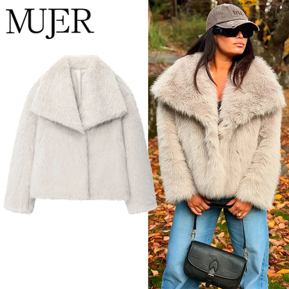 Women’s Faux Fur Plush Coat
