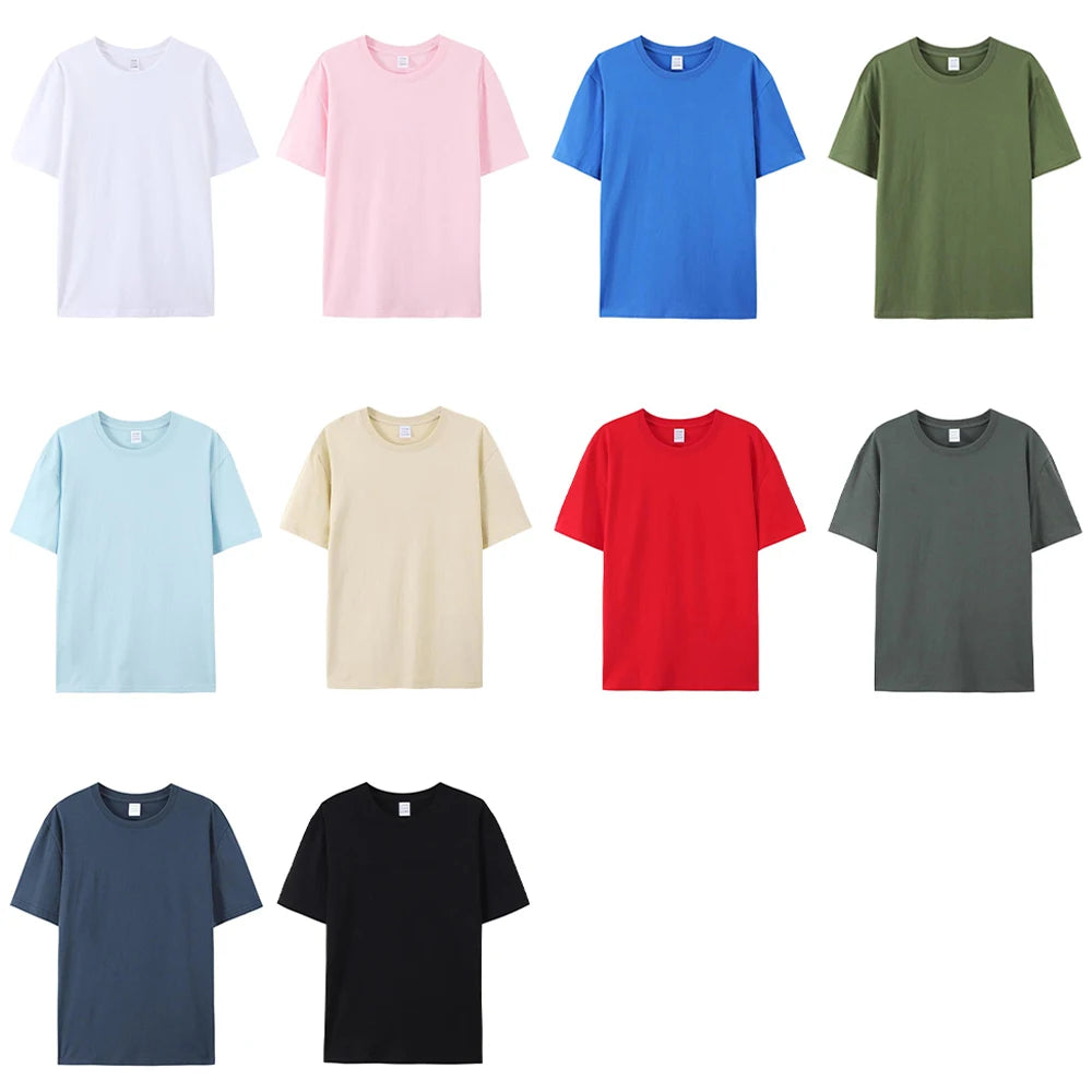 100% Cotton Unisex Plain Crew Neck T-Shirt