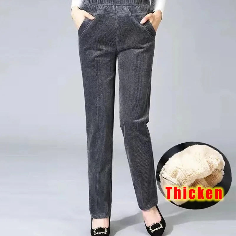 Women's High-Waisted Fleece Lined Pencil Pants