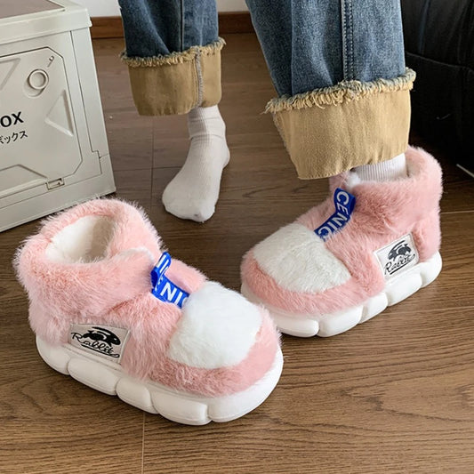 Winter Plush Cotton Slippers for Men & Women