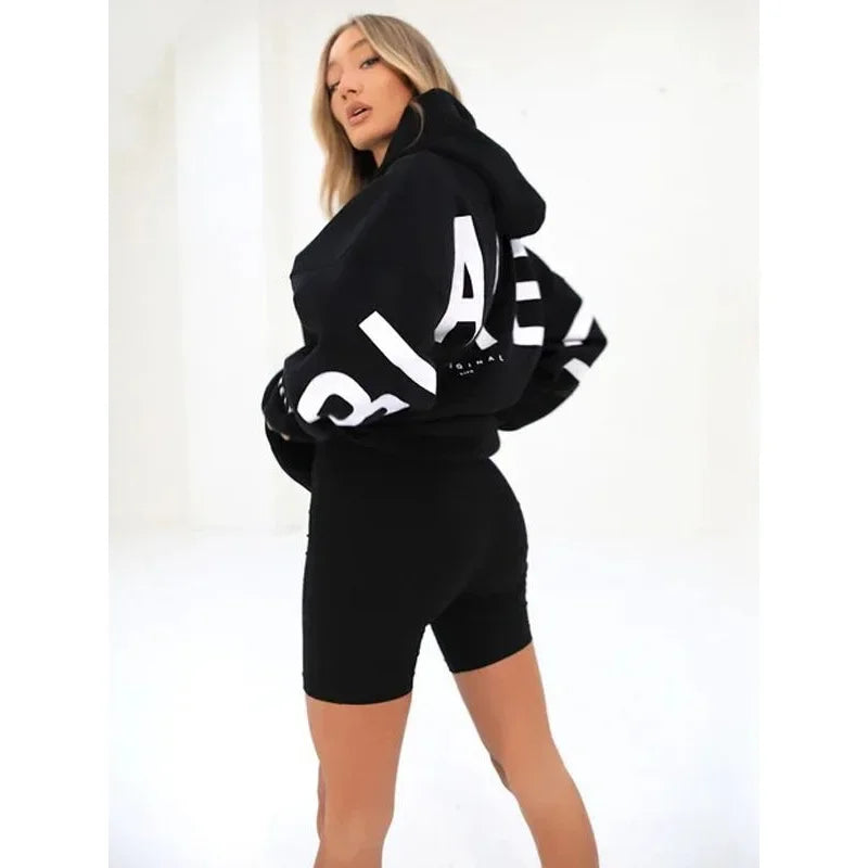 Women’s Printed Loose Hoodie