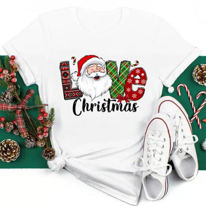 Funny Santa Print Christmas Women's T-Shirt