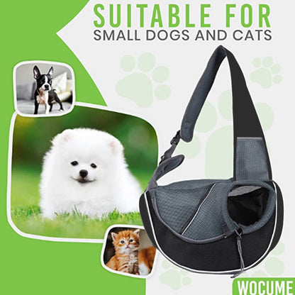 Portable Outdoor Crossbody Pet Carrier Bag for Dogs & Cats – Travel-Friendly & Stylish