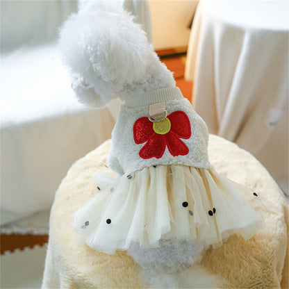 Dog Winter Princess Dress