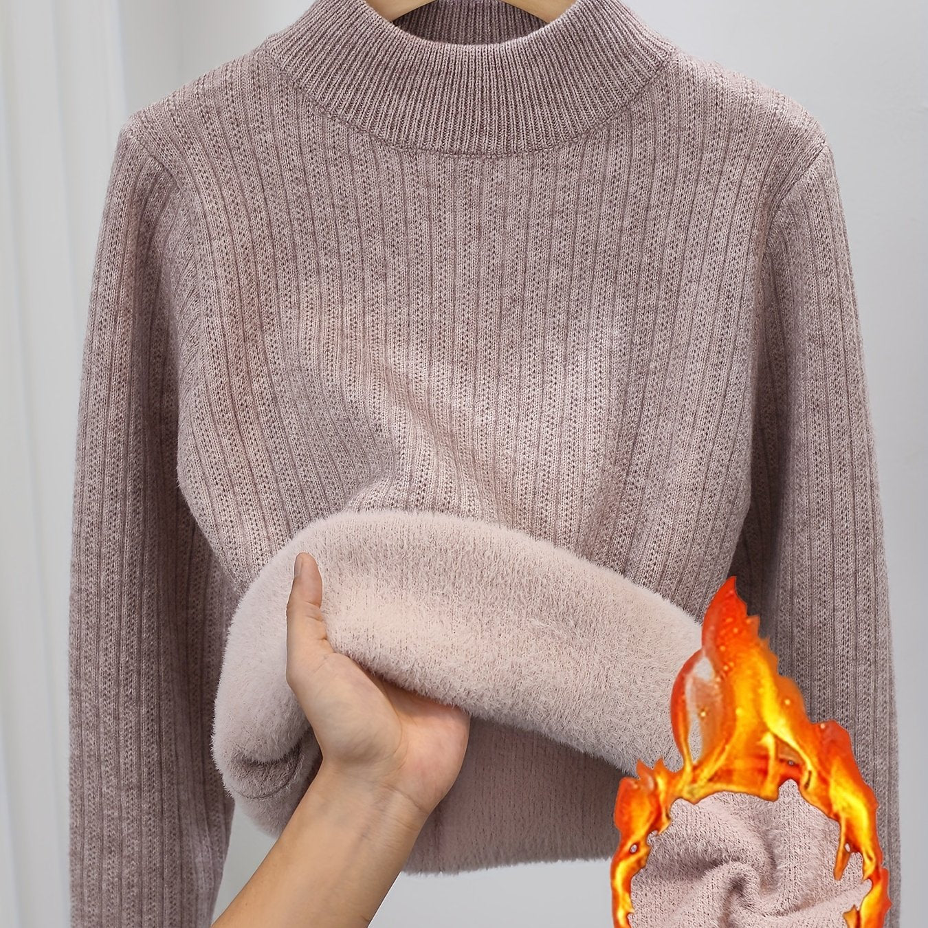 One-Piece Fleece Jumpsuit with Stand-Up Collar