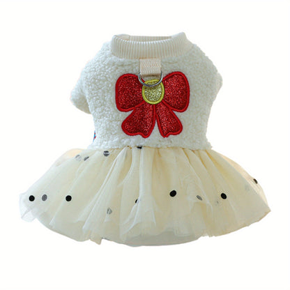 Dog Winter Princess Dress