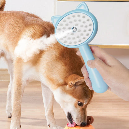 A Fantastic Rechargeable Self-Cleaning Pet Grooming Brush with Mist – For Cats & Dogs
