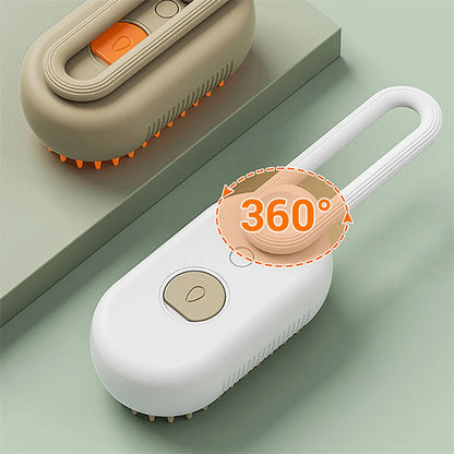 3-in-1 Electric Pet Grooming Brush – Steam Massage & Hair Removal for Cats & Dogs