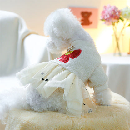 Dog Winter Princess Dress
