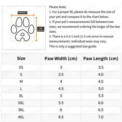 4-Pack Dog Boots – Non-Slip, Stain-Resistant